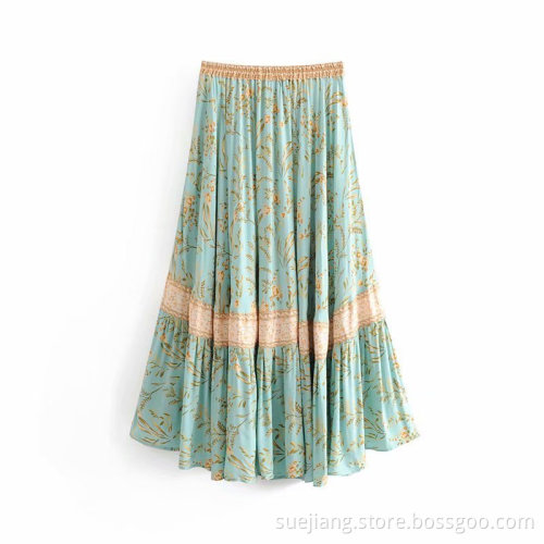 girl light green skirt cake skirt Irregular dress